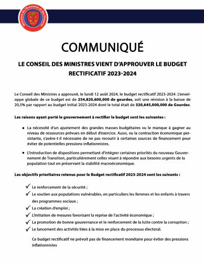 The Council of Ministers Approves the 2023-2024 Revised Budget