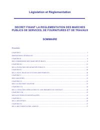 (2004) Decree Regulating Public Procurement of Services, Supplies and Works