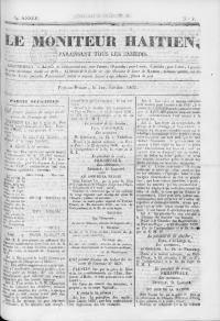 (FY1851) Expenditure Budget Law for the 1851 Financial Year (Le Moniteur Haïtien, 1 February 1851)