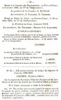 (FY1881) Bidjè jeneral ekzèsis 1880-1881 (Bilten lwa ak zak)