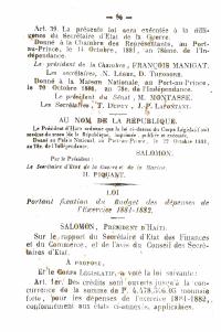 (FY1882) Lwa ki fikse bidjè depans ekzèsis 1881-1882 (Bilten lwa ak zak)