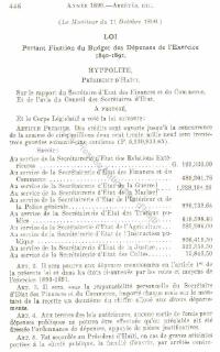 (FY1891) Bidjè jeneral ekzèsis 1890-1891 (Bilten lwa ak zak, ane 1890)