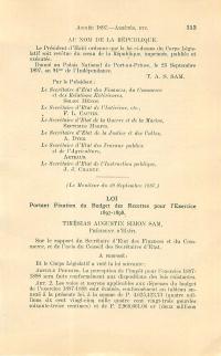 (FY1898) Lwa ki fikse bidjè resèt ekzèsis 1897-1898 (Bilten lwa ak zak, ane 1897)