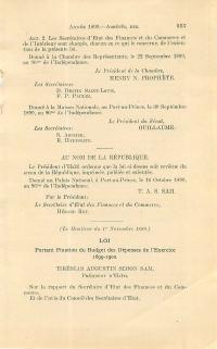 (FY1900) General Budget for the 1899-1900 Financial Year (Bulletin des lois et actes, year 1899)
