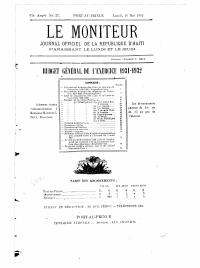 (FY1932) Bidjè jeneral ekzèsis 1931-1932 (Le Moniteur, 88yèm ane No 31, 16 me 1932)