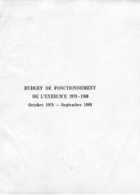 (FY1979-1980) General Budget of the Republic of Haiti