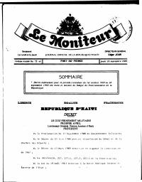 (1989-09) General Budget of the Republic of Haiti, Fiscal Year 1989-1990