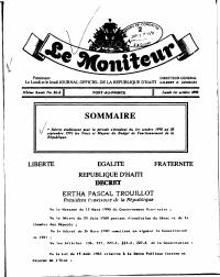 (1990-10) General Budget of the Republic of Haiti, Fiscal Year 1990-1991