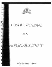 (1997-06) General Budget of the Republic of Haiti, Fiscal Year 1996-1997