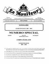 (2002-08) General Budget of the Republic of Haiti, Fiscal Year 2001-2002
