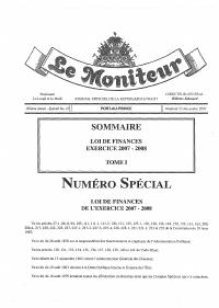 (2007-11) General Budget of the Republic of Haiti, Fiscal Year 2007-2008