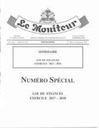 (2019-09) General Budget of the Republic of Haiti, Fiscal Year 2017-2018