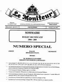 (FY2005) Bidjè Rektifye Repiblik Ayiti