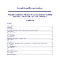 (2004) Draft Decree Revising the 15 September 1988 Decree on Civil Retirement Pensions