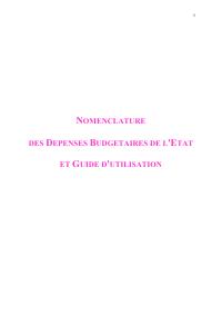 (2004-12) Budget nomenclature of State expenditures, with usage guide (2004)