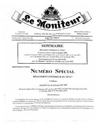 (2009-03) Internal Rules of the Senate of the Republic