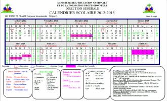 School Calendar 2012-2013
