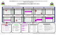 School Calendar 2013-2014