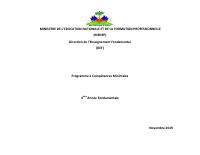 Minimum Competencies Programme: 4th Year of Fundamental Education