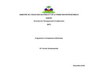 Minimum Competencies Programme: 8th Year of Fundamental Education
