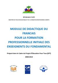 Module for the Accelerated Initial Training of Primary Teachers: Didactics of French