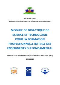 Module for the Accelerated Initial Training of Primary Teachers: Didactics of Science and Technology