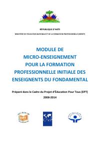 Module for the Accelerated Initial Training of Primary Teachers: Micro-Teaching