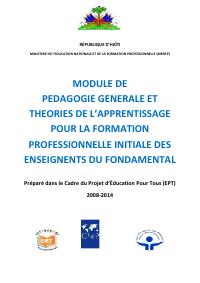 Module for the Accelerated Initial Training of Primary Teachers: General Pedagogy and Learning Theory