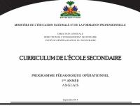 Detailed Syllabus for English, 1st Year of the New Secondary