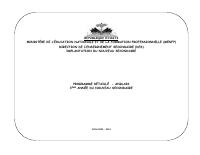 Detailed Syllabus for English, 3rd Year of the New Secondary