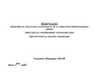 Detailed Syllabus for Chemistry, 3rd Year of the New Secondary