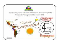 Detailed Syllabus for Spanish, 4th Year of the New Secondary