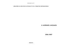 Detailed Syllabus for Social Sciences, 1st Year of the New Secondary
