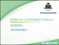 (2019-12) Minimum Competencies Programme: Spanish, Secondary I