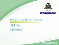 (2019-12) Pwogram konpetans minimal : Kreyòl, Segondè I
