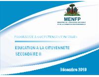(2019-12) Minimum Competencies Programme: Citizenship Education, Secondary II
