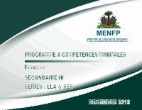 (2019-12) Minimum Competencies Programme: French, Secondary III (LLA and SES streams)