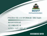 (2019-12) Minimum Competencies Programme: Computer Science, Secondary III (SES, SMP and SVT streams)