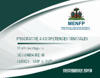 (2019-12) Pwogram konpetans minimal : Matematik, Segondè III (seri SMP ak SVT)