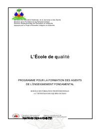 Training Programme for Education Officers: The Quality School
