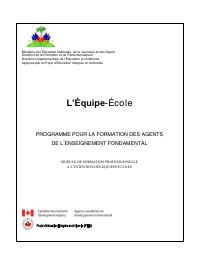 Training Programme for Education Officers: The School Team