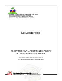 Training Programme for Education Officers: Leadership