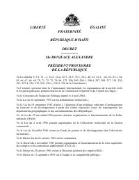 (2006) Decree on the Organization and Functioning of the Communal Section