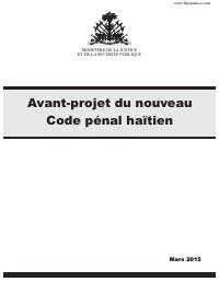 (2015-03) Draft of the New Haitian Penal Code