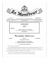 (2024-04) Order Appointing the Members of the Transitional Presidential Council (Le Moniteur, Spécial No. 15)