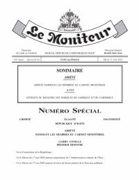 (2024-06) Order Appointing the Members of the Ministerial Cabinet (Le Moniteur, Spécial No. 26)