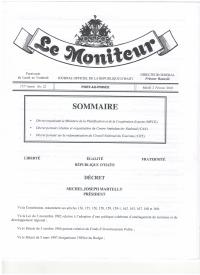 Decree Establishing and Organizing the MPCE