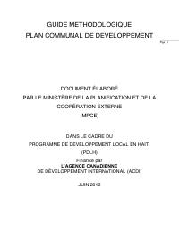 (2012) Methodological Guide for Communal Development Plans