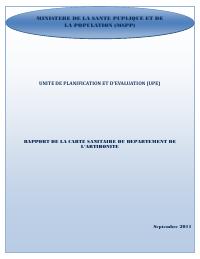 Rapport de la carte sanitaire du département de l'Artibonite