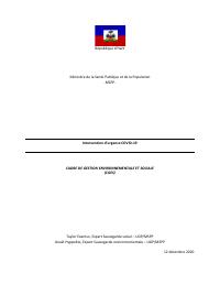 (2020-12) Environmental and Social Management Framework - COVID-19 Emergency Response